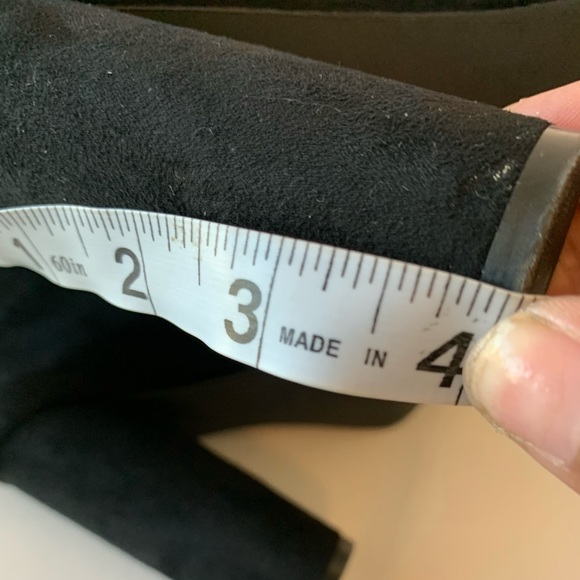 JustFab Over the Knee High Faux Suede Round Heel Boots Black Size 7 - Picture 8 of 13